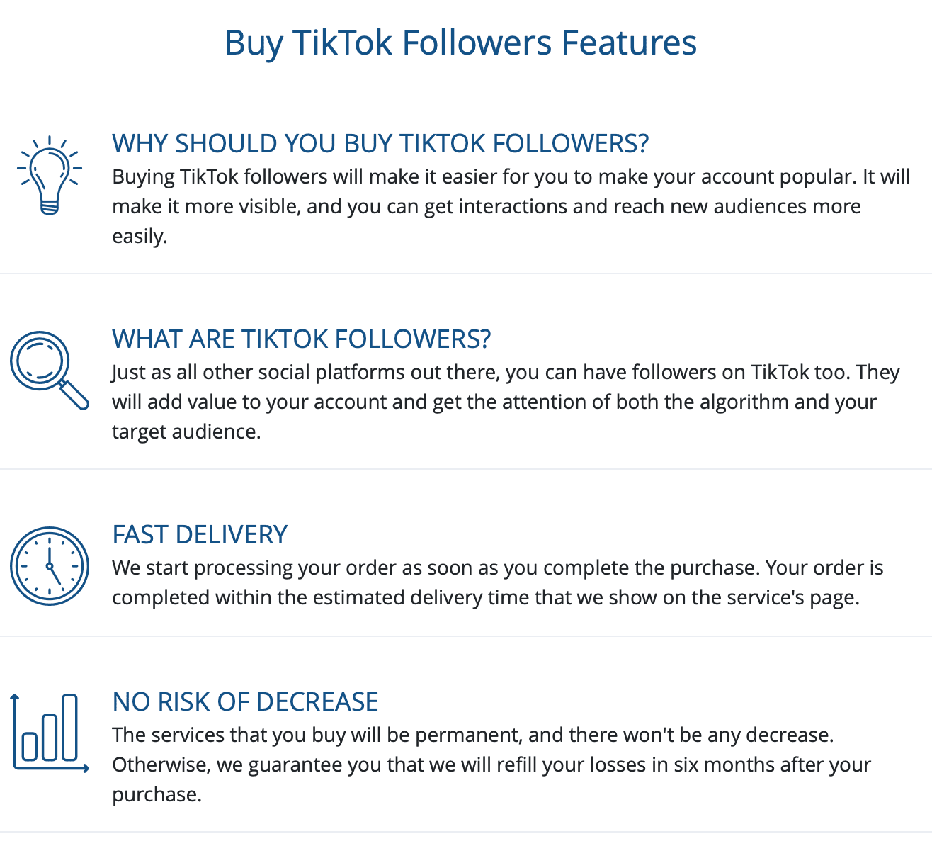 Buy TikTok Followers Features instafollowers